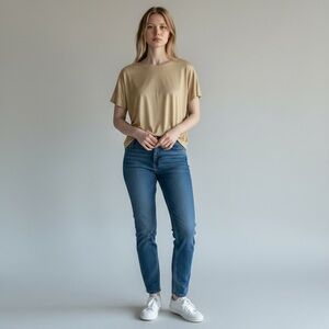 Vintage Saint Germain Paris Metallic Gold Short Sleeve Shirt